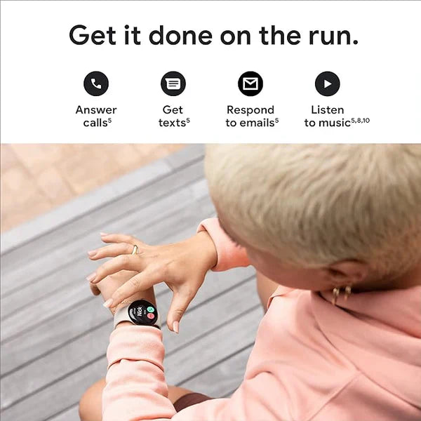 Combo offer- Smartwatch Pixel 2 : GPS + Cellular, Advanced Health Tracking, Oxygen & ECG Features, Water Resistance | 1-Year Warranty | 14-Day Hassle-Free Returns + Free Earbuds Pro2